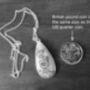 Teardrop Fossilized Coral Necklace In Sterling Silver, thumbnail 4 of 4