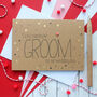 Wedding Day Card For Groom From The Bride, Gold Dots, thumbnail 1 of 5
