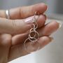 Sterling Silver Wire Circle Drop Earrings, thumbnail 4 of 11