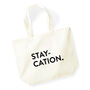 Staycation Cotton Canvas Holiday Tote Bag, thumbnail 4 of 5
