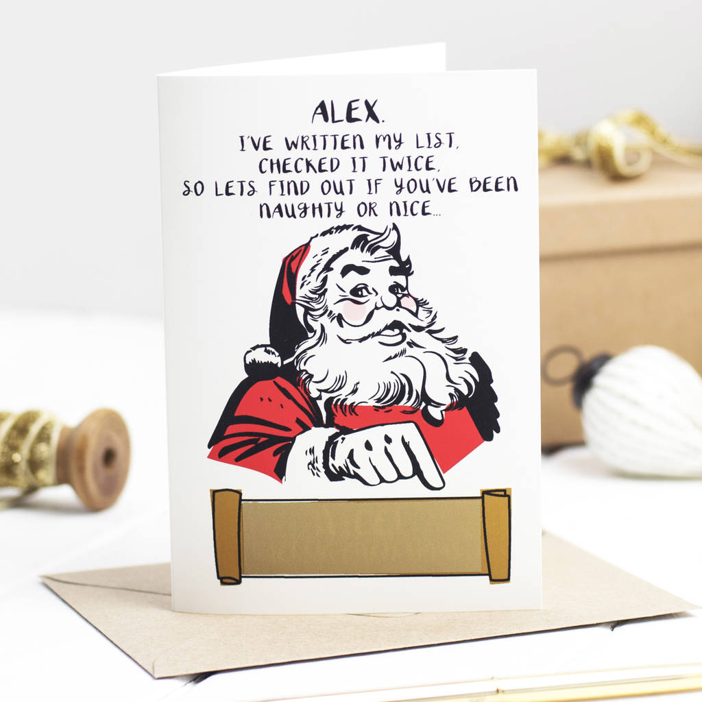 Personalised Santa Christmas Scratch Card