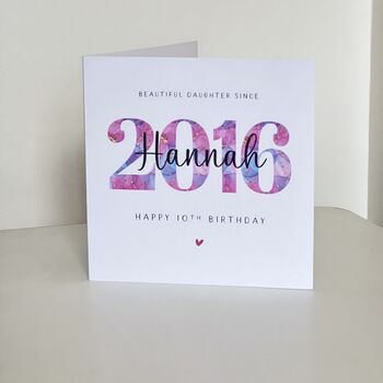 Personalised 10th Birthday Card 2016 Daughter Granddaughter Niece, 4 of 4
