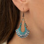 Antique Bronze And Turquoise Drop Earrings, thumbnail 1 of 3