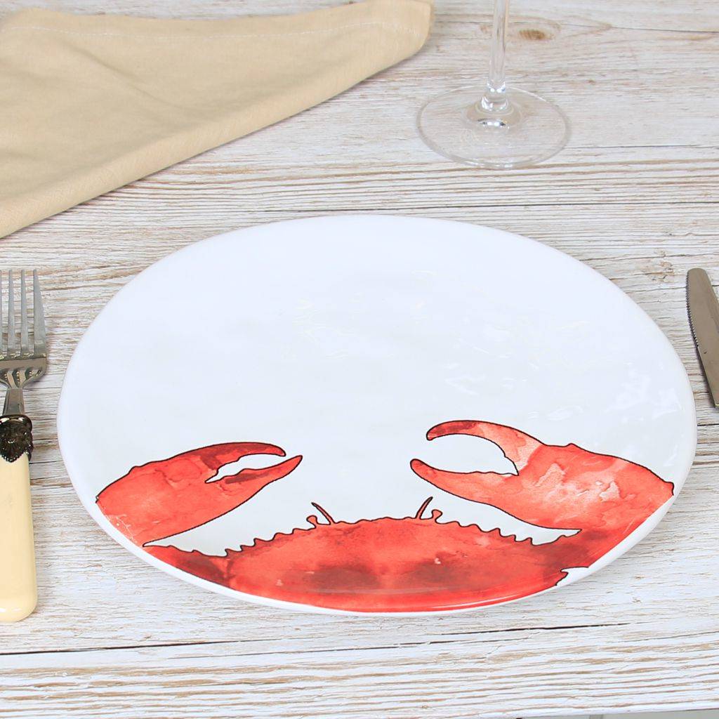 Set Of Two Matching Crab Dinner Plates By Dibor
