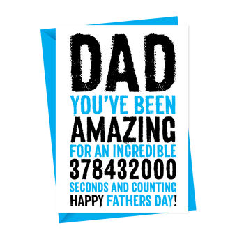 Best Dad In Seconds Father's Day Card Personalised, 3 of 4