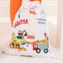 Children's Personalised Construction Themed Nursery Bag, thumbnail 4 of 4