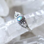 Antique Sterling Silver Ring With Stone, thumbnail 2 of 7