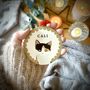 Personalised Christmas Cat Scallop Pattern, Metal Tree Decoration, thumbnail 2 of 6