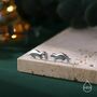 Very Tiny Otter Stud Earrings In Sterling Silver, thumbnail 4 of 11