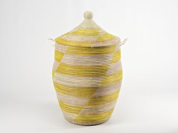 Yellow Alibaba Handwoven Laundry Basket, 3 of 6