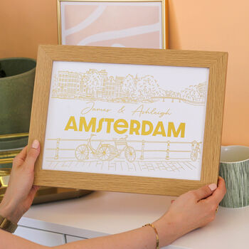 Personalised Amsterdam Foiled Print Wall Art, 2 of 7