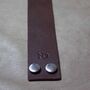Wide Personalised Leather Bracelet With Silver Button, thumbnail 5 of 11