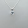 Sterling Silver Necklace With 5mm Sky Blue Topaz Pendant, thumbnail 4 of 4