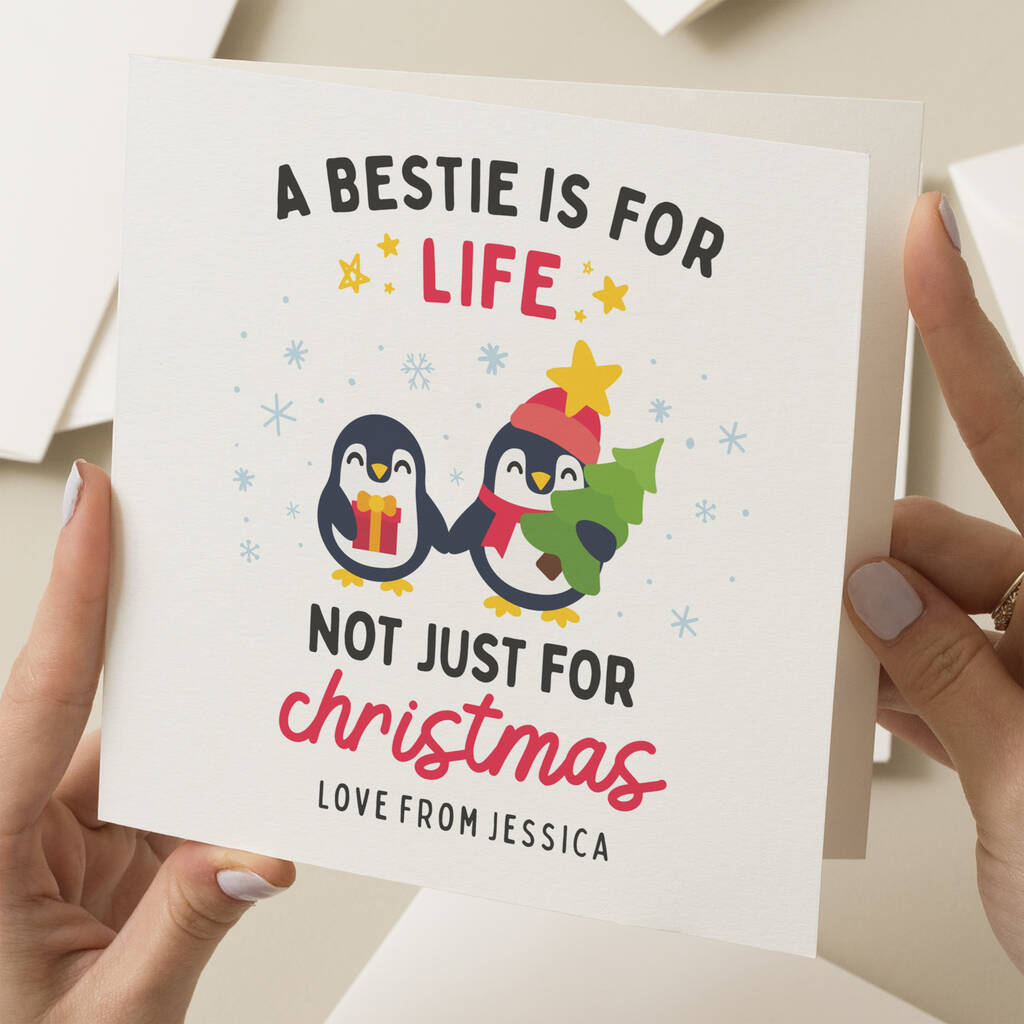Bestie Christmas Card Cute By Paper Scene