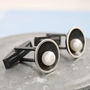 Black Pearl Cufflinks. 30th Anniversary Gift For Him, thumbnail 12 of 12