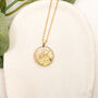 Elegant Transparent Gold Foil Circle Necklace, thumbnail 1 of 11