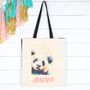Personalised Panda Tote Shopper Bag, thumbnail 1 of 3