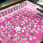 Mother Of Pearl Inlay Tray | Hot Pink, thumbnail 5 of 5