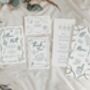 Green Hand Drawn Theme Wedding Invitations, thumbnail 4 of 4