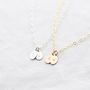 Personalised Tiny Oval Charm Necklace, thumbnail 3 of 5