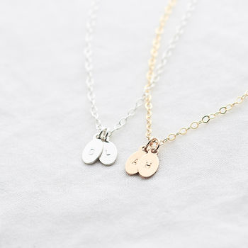 Personalised Tiny Oval Charm Necklace, 3 of 5