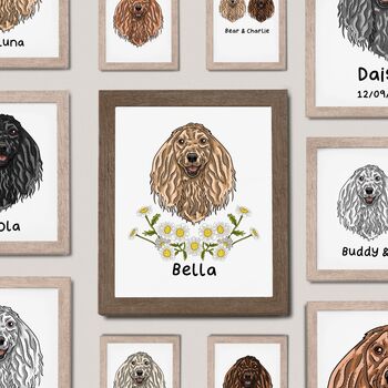 Personalised Afghan Hound Portrait Print For Dog Owner, 4 of 10