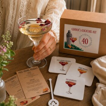 Personalised 40th Birthday Cocktail Glass, 2 of 10