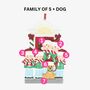 Family And Dog Christmas Tree Decoration With Personalised Name, thumbnail 5 of 5