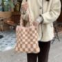 Print Large Knitted Shoulder Tote Shopping Bag, thumbnail 5 of 8