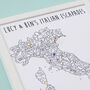 Personalised Italy Pinboard Map With Pins, thumbnail 5 of 10