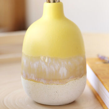 Mojave Glaze Yellow Vase, H11.5cm, 2 of 2