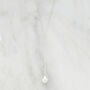 Silver, Gold, Rose Large Pearl Lariat Pendant Necklace, thumbnail 4 of 7