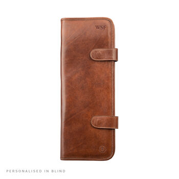 Personalised Leather Travel Tie Case 'Tivoli', 3 of 12