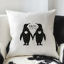Personalised Penguins In Love Cushion, thumbnail 2 of 4