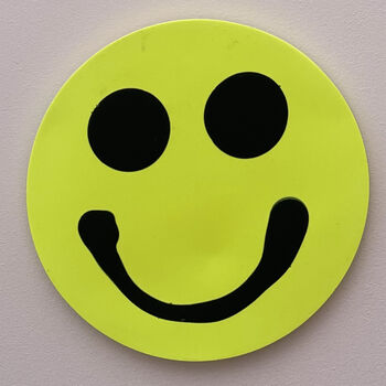 Smiley Face Wall Hanging Neon Yellow, 3 of 6