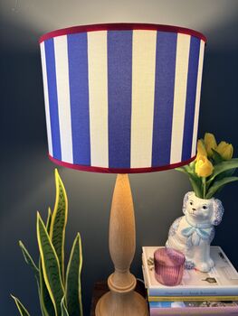 Carnival Lampshade In Bold Blue Deckchair Stripe, 2 of 9