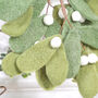 Felt Mistletoe Christmas Hanging Decoration, thumbnail 2 of 2