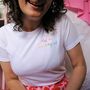 'Ask Me About My Cat' Hand Embroidered T Shirt, thumbnail 4 of 8