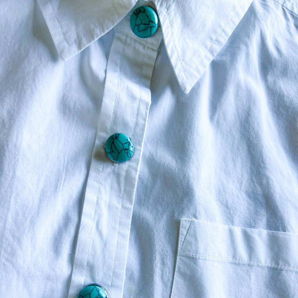 Tranquil Turquoise Button Cover Set, 1 of 5