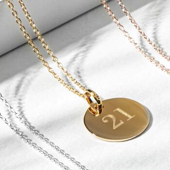 Personalised 18 K Gold Plated Coin Necklace, 4 of 6