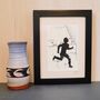 Runners Race Print On Hand Drawn Map, thumbnail 11 of 11
