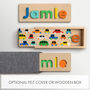 Personalised Vroom Vroom Wooden Name Puzzle, thumbnail 4 of 6