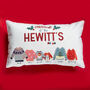 Personalised Printed Christmas Family Jumper Rectangular Cushion, thumbnail 5 of 6