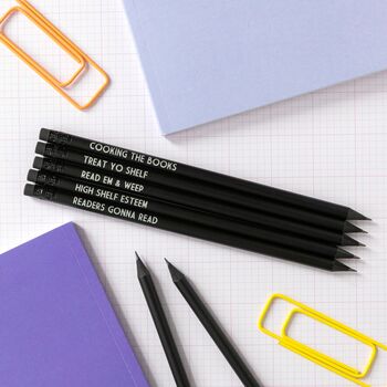 Bookworm Pencil Set: Treat Yo Shelf, 2 of 7