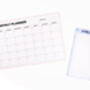 Pink A4 Undated Monthly Desk Calendar Pad, thumbnail 4 of 4