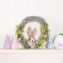 Bunny And Floral Wreath – Easter Door And Wall Decoration, thumbnail 2 of 3