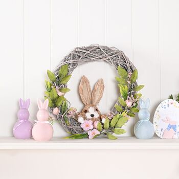 Bunny And Floral Wreath – Easter Door And Wall Decoration, 2 of 3