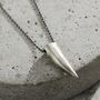 Men’s Oxidised Sterling Silver Sharks Tooth Necklace, thumbnail 2 of 4