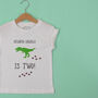 Personalised Dinosaur Footprints Birthday T Shirt, thumbnail 1 of 7