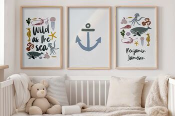 Personalised Under The Sea Print Set Of Three, 2 of 4